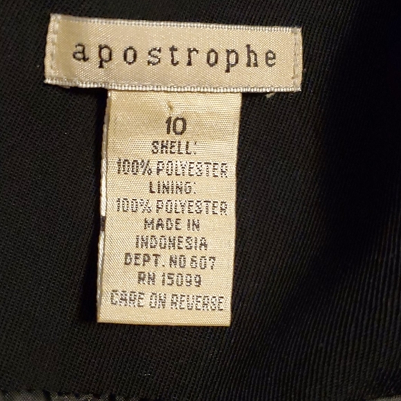 Classy Fully Lined Black Apostrophe Dress - Picture 5 of 11